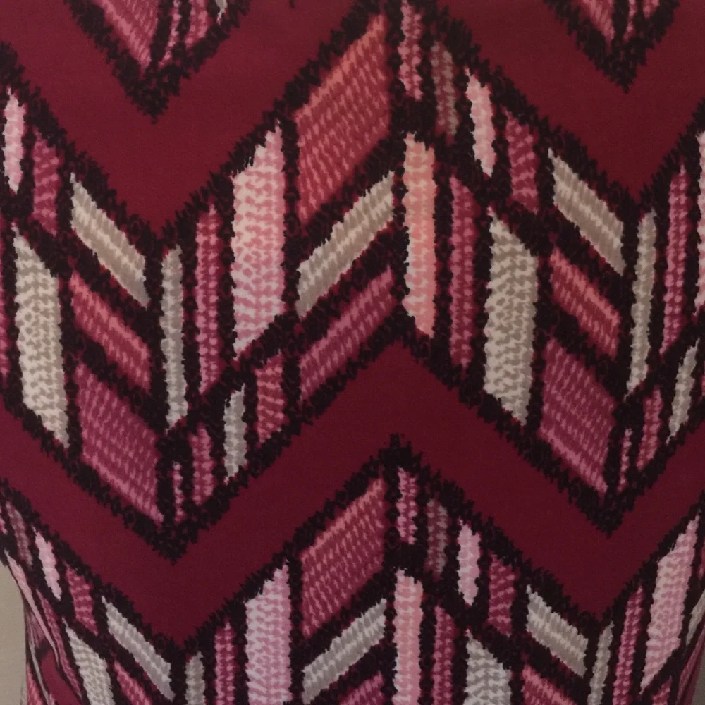 Maternity WILDE burgundy, pink & grey top, size S